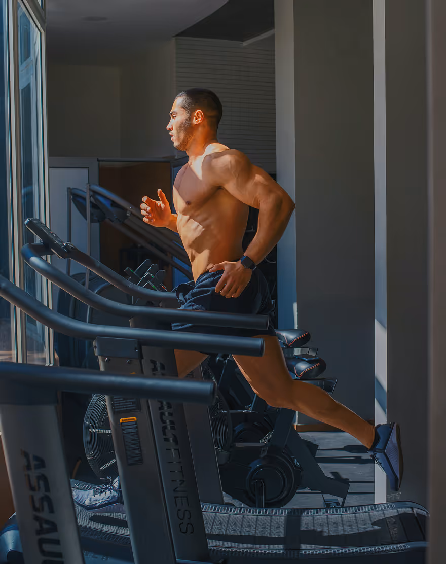 Person running on the treadmill