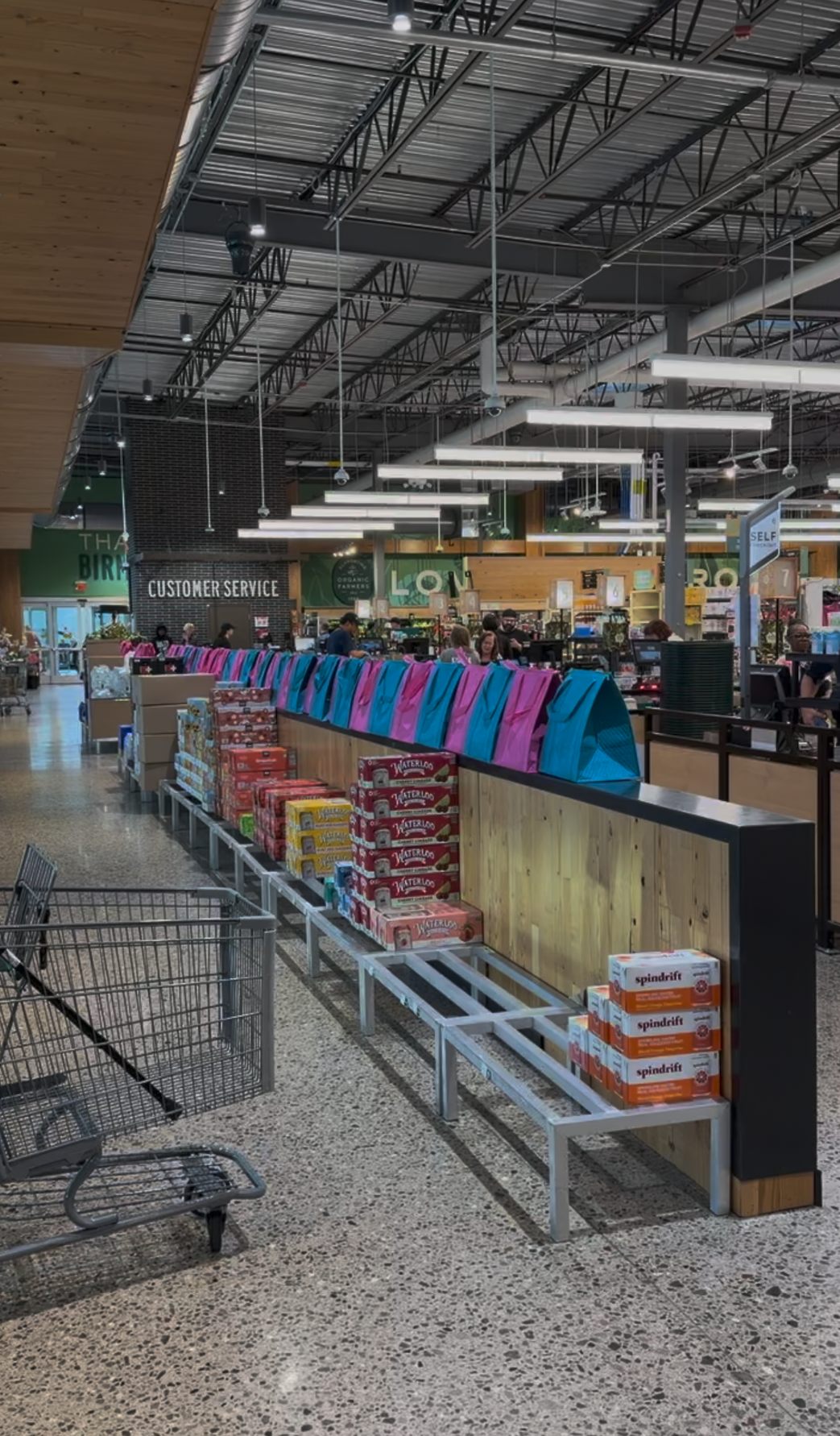 Super market inside look to the registers area Whole Foods Market