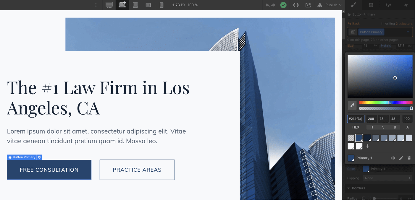 Colors - Law Firm Webflow Template