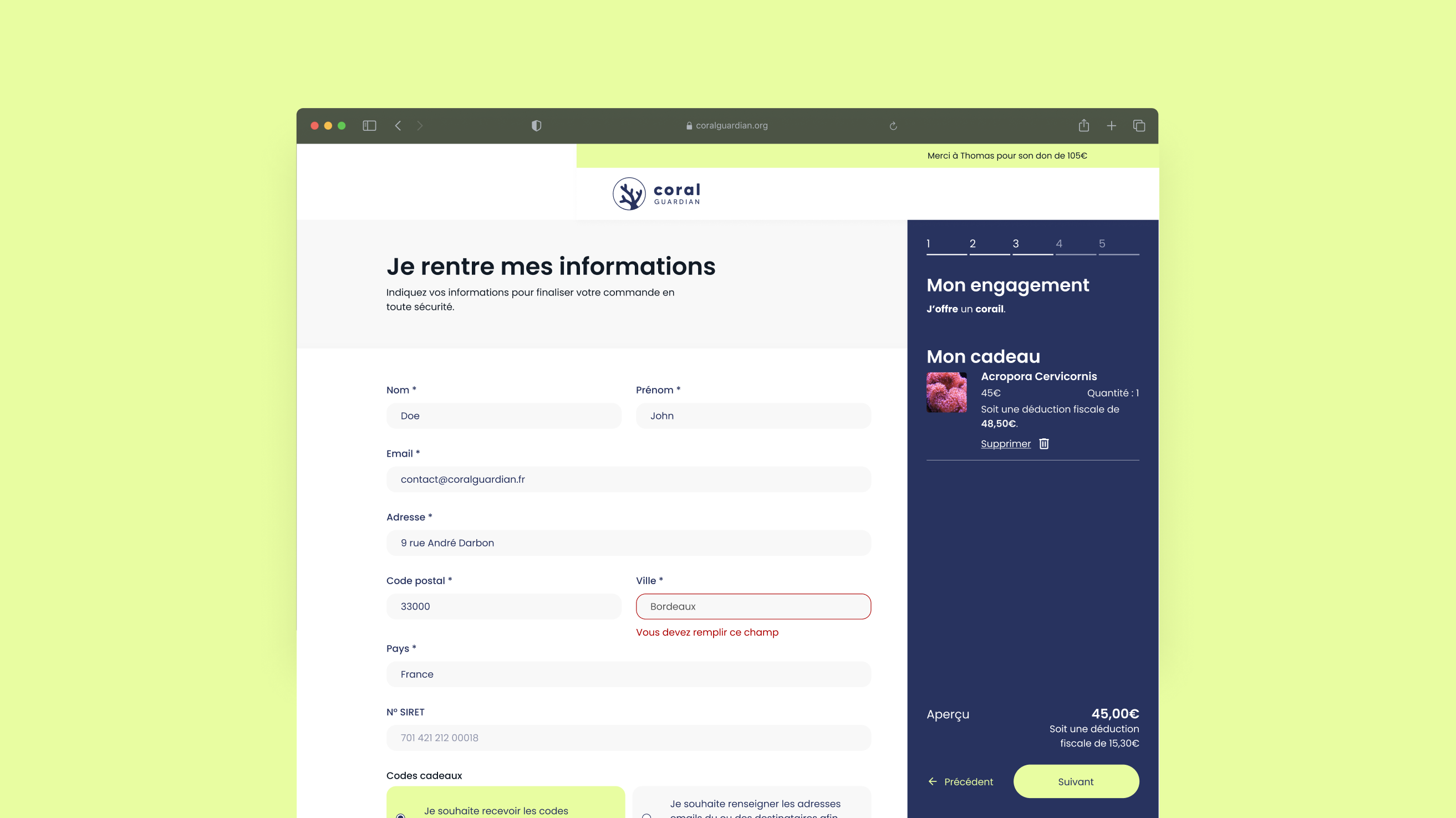 Coral Guardian tunnel screen mockup