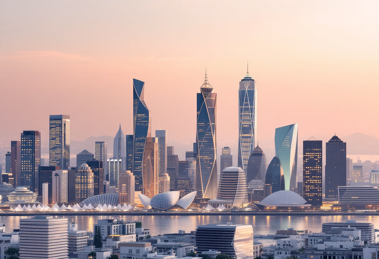 urban skyline [background image]