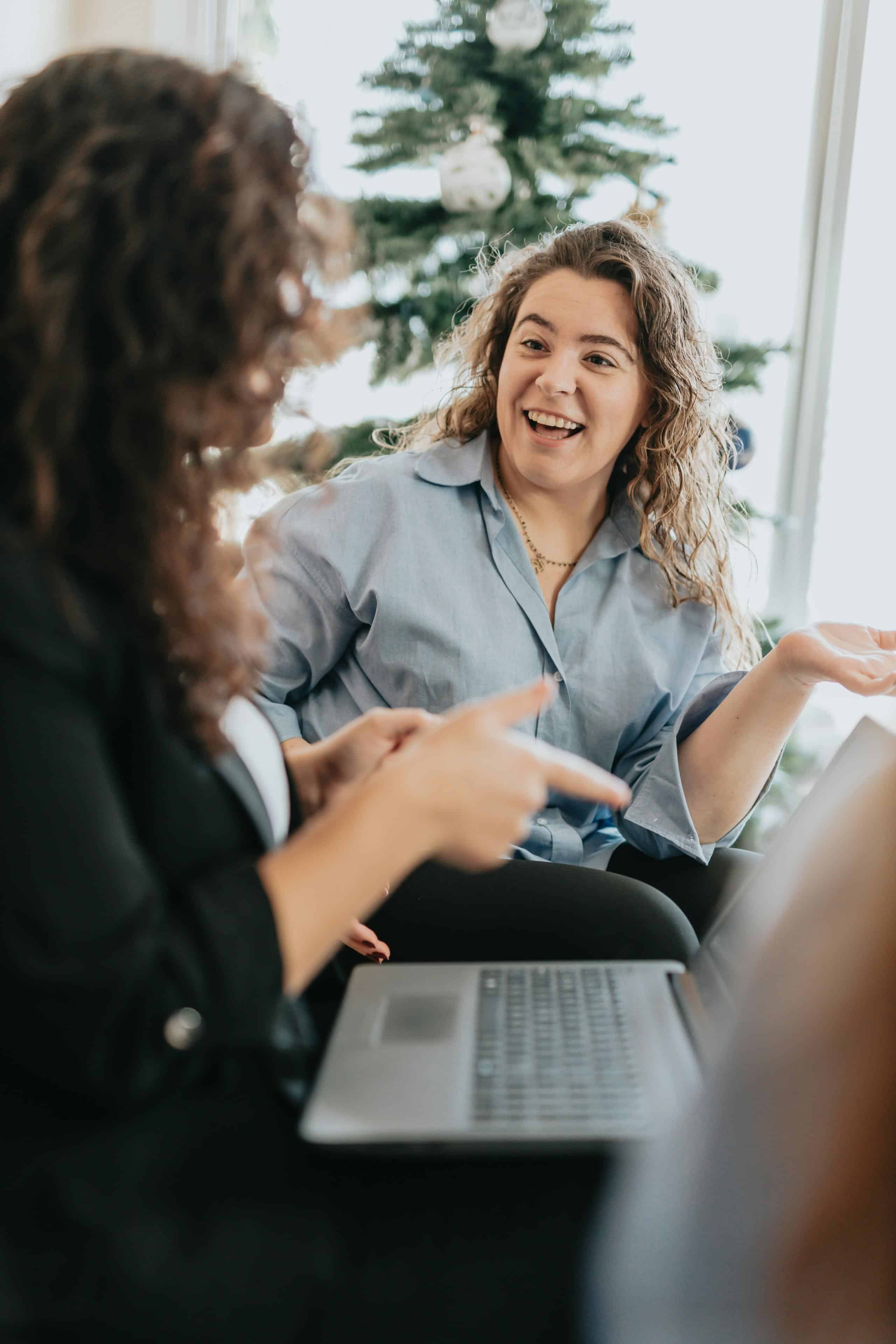 Cincinnati parent interviewing a nanny candidate at home during a hiring conversation