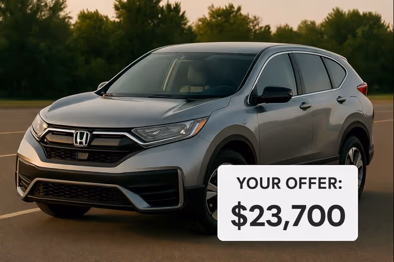 Get a instant cash offer for your car.