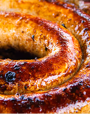 Viande, saucisse, cuit au brasero