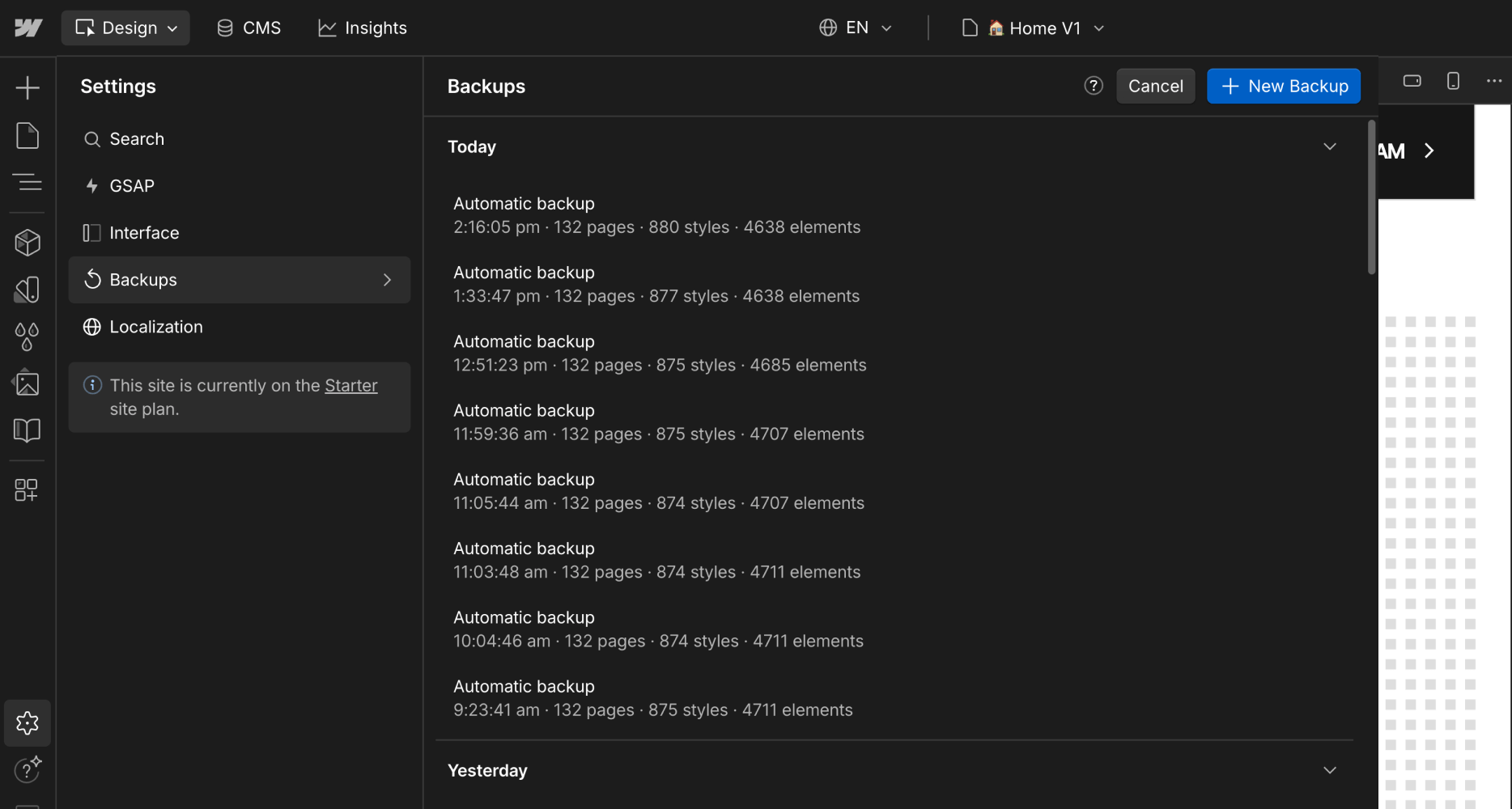 Backups - Quantum Webflow Template