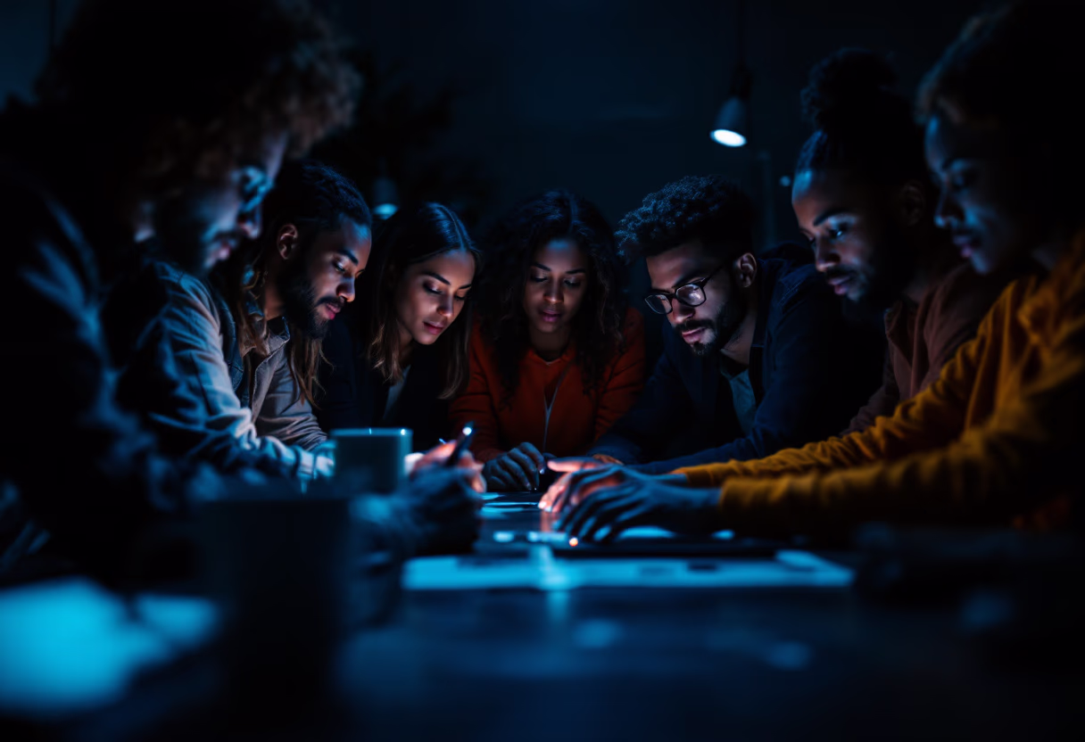 image of diverse group collaboration (for a hr tech)