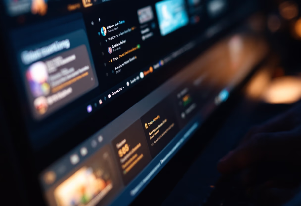 [interface] image of a computer showcasing educational software (for a edtech)