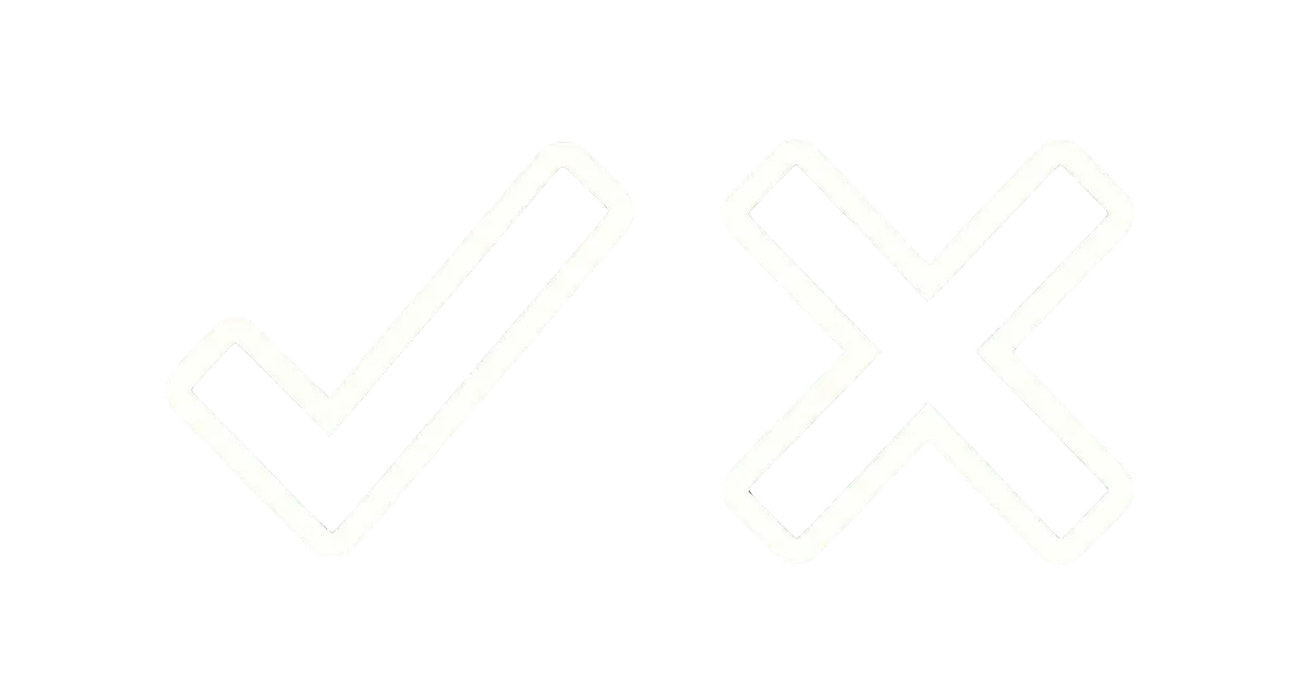 Check mark and X icons: the crowd votes to keep or kick