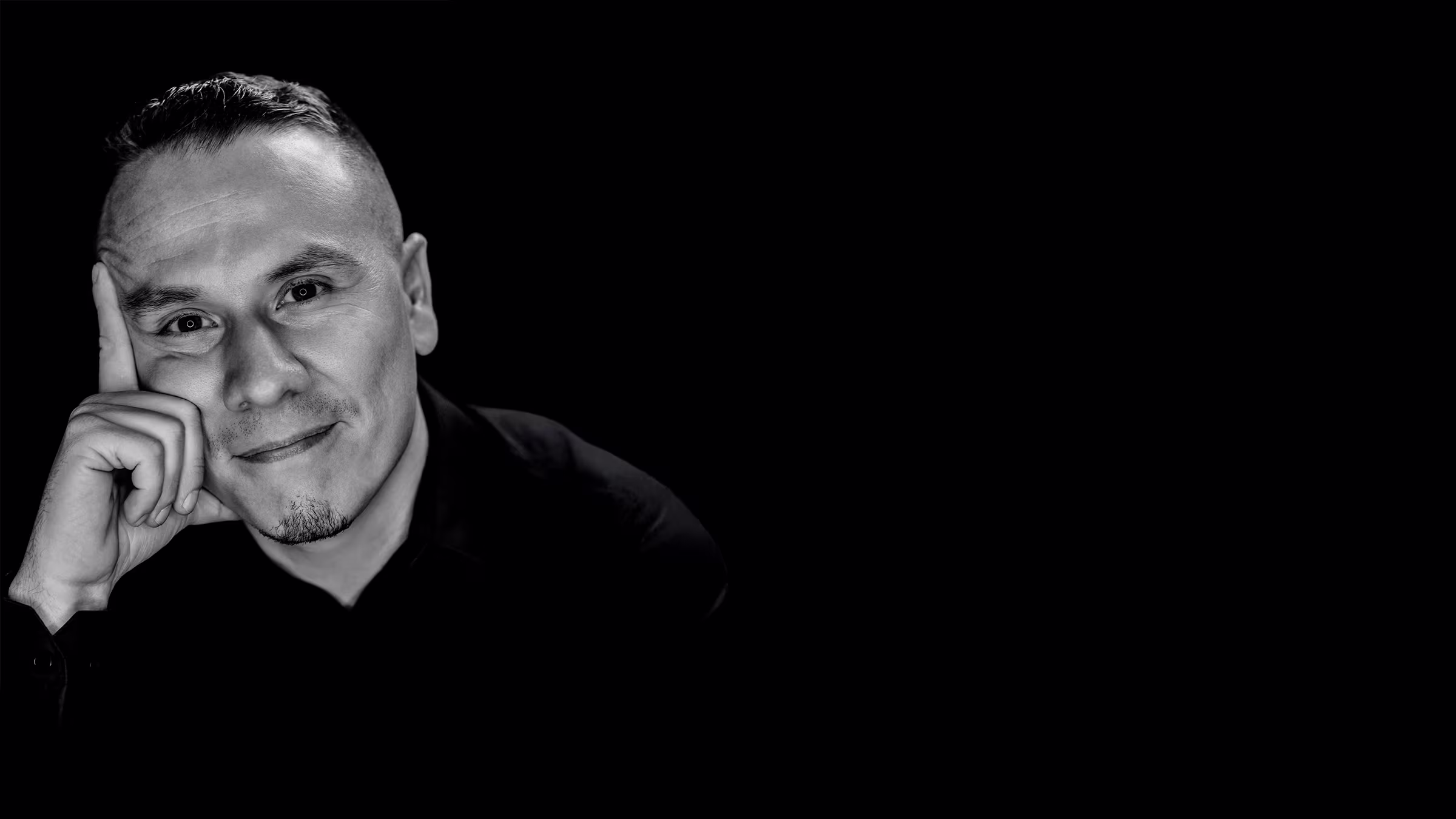 Black and white picture of Founder