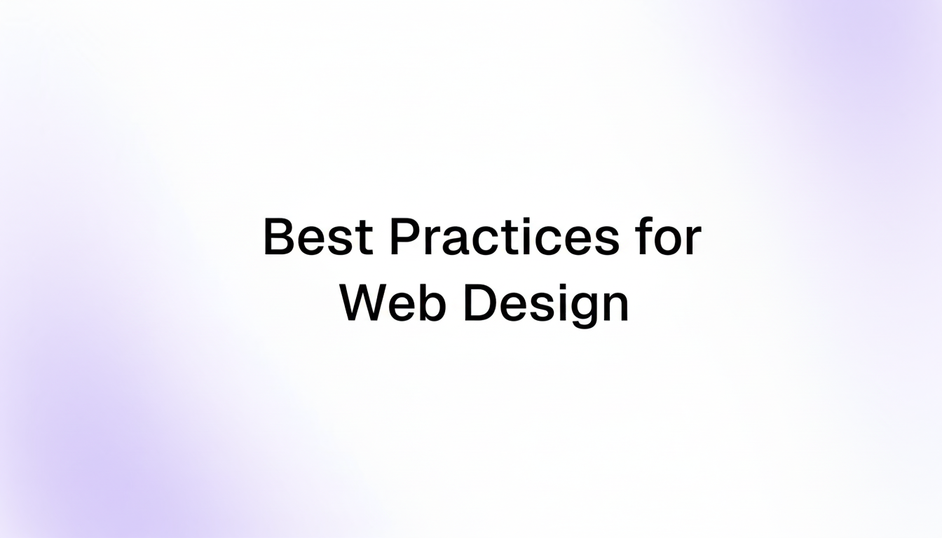 Best Practices for Web Design