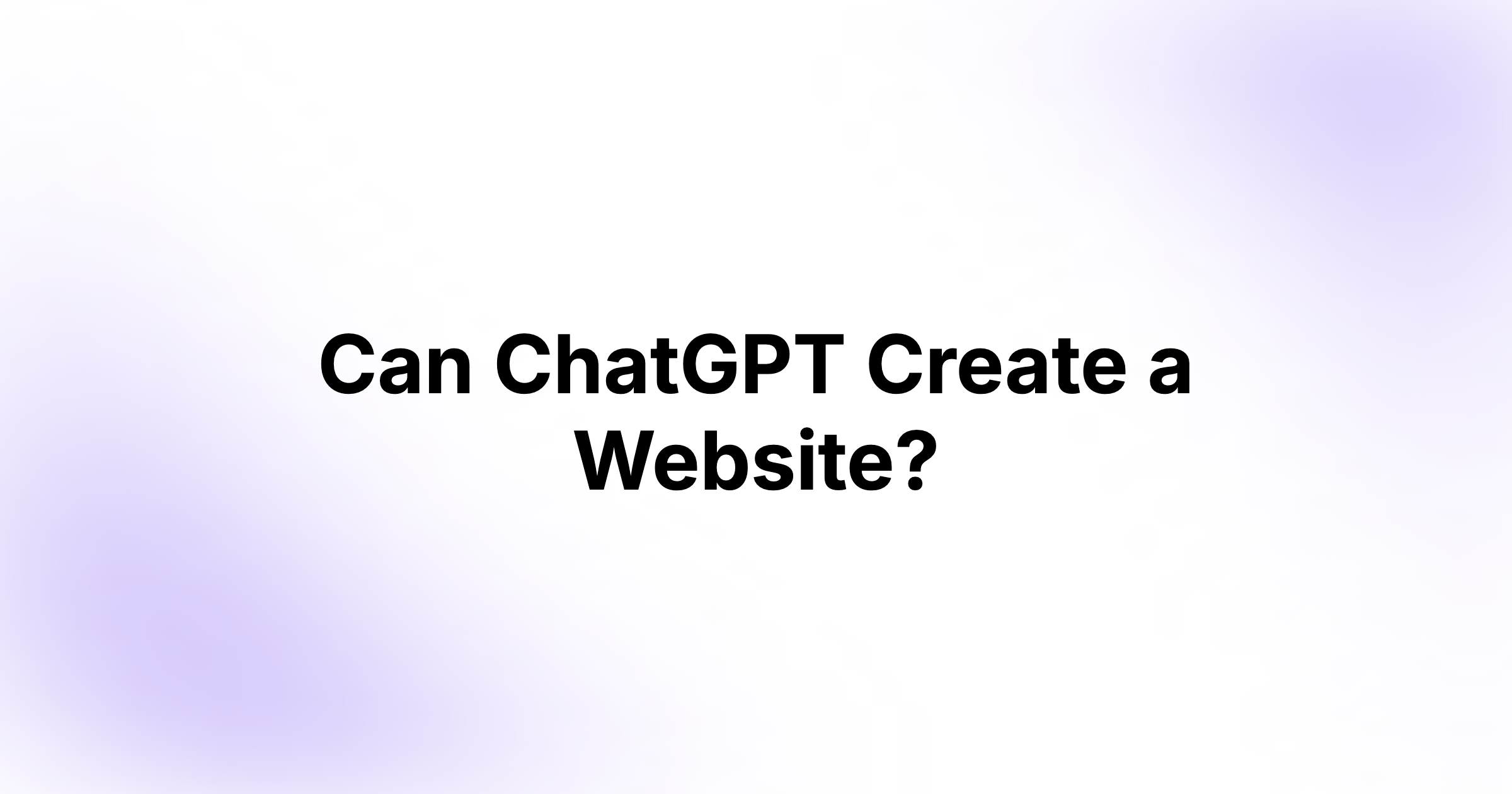 Can ChatGPT Create a Website?