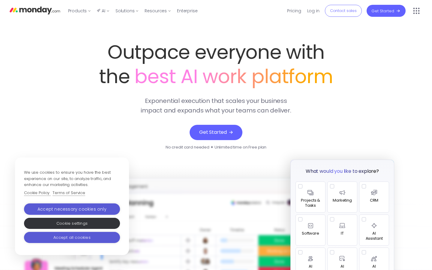 Monday.com homepage screenshot
