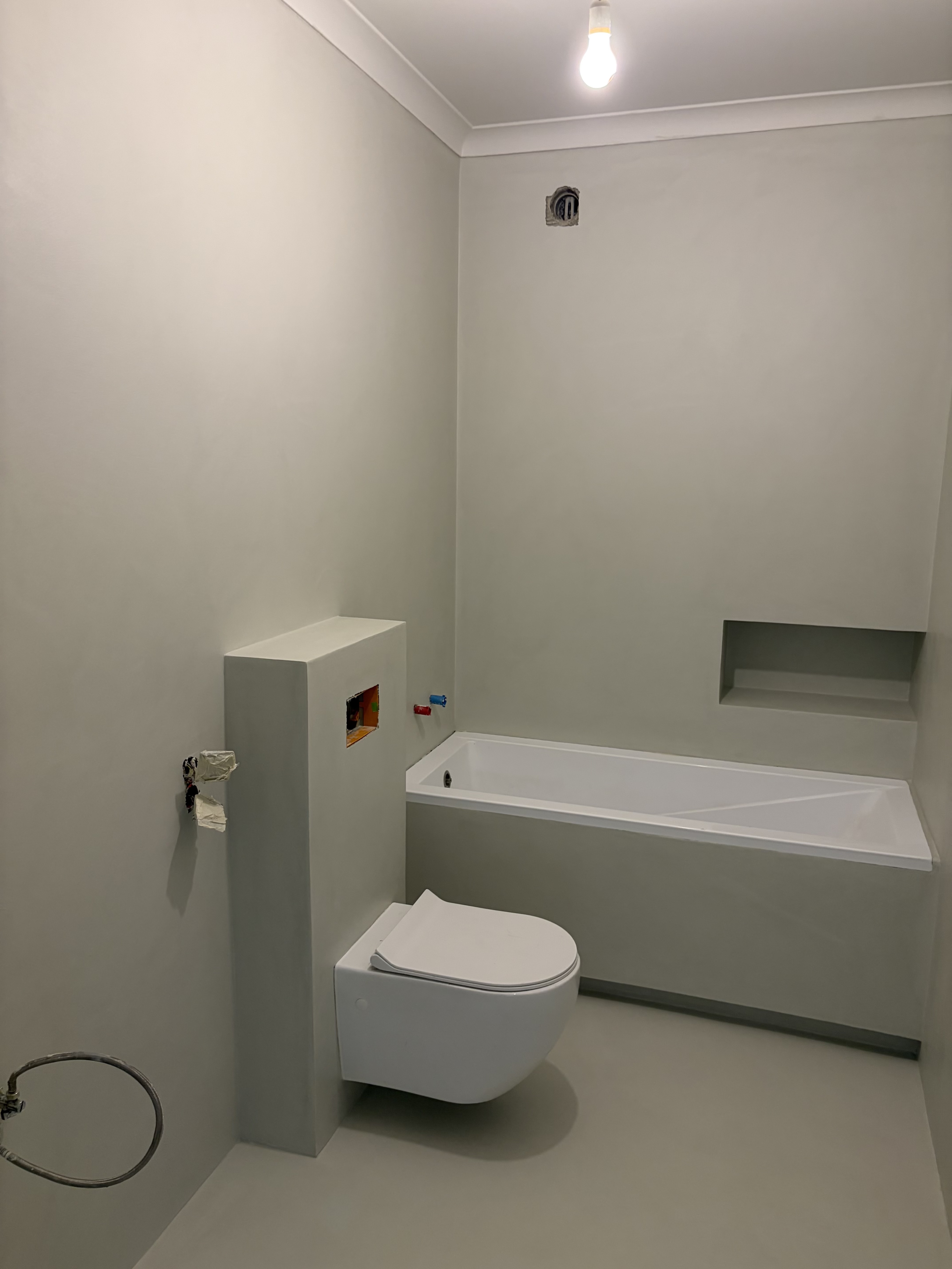 Mikrocement — łazienka Warszawa | Loft Surface