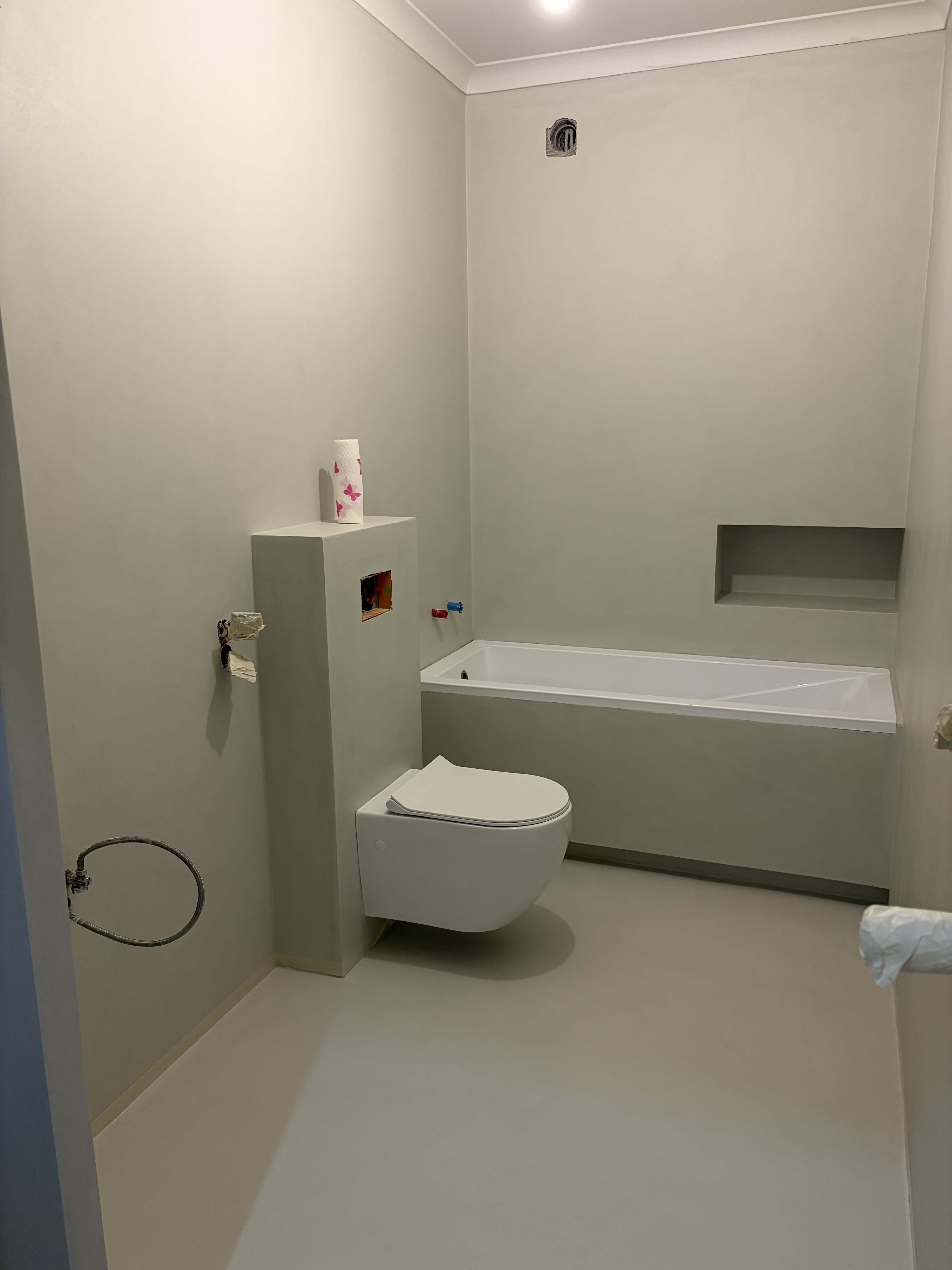 Mikrocement — łazienka Warszawa | Loft Surface