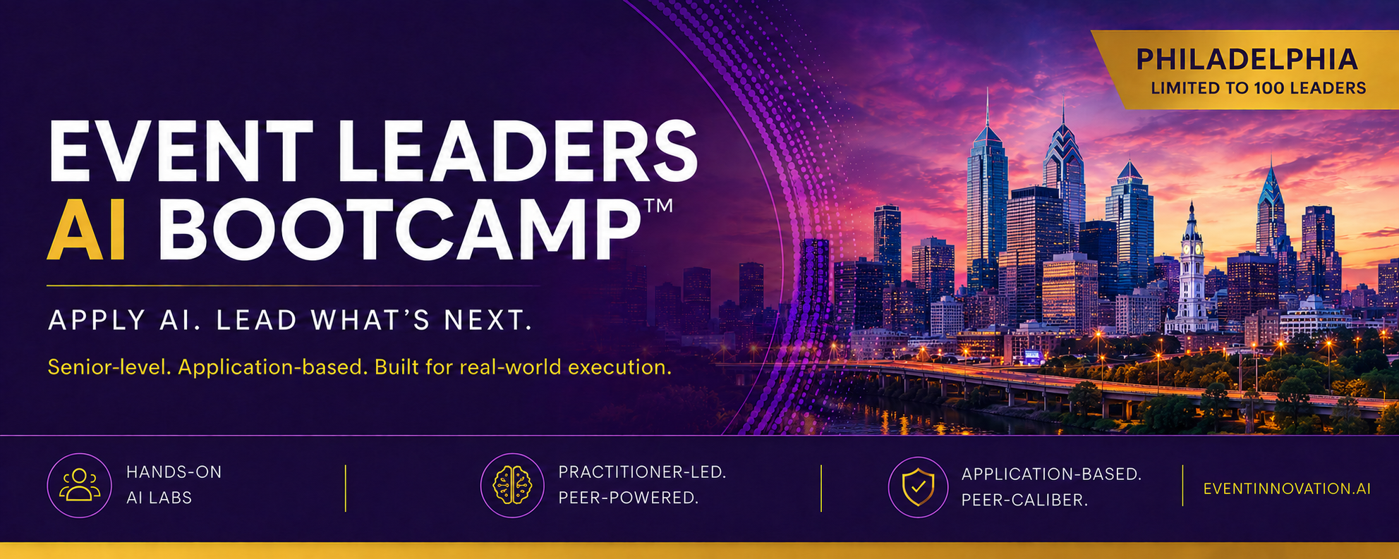 Event Leaders AI Bootcamp Philadelphia promotional banner