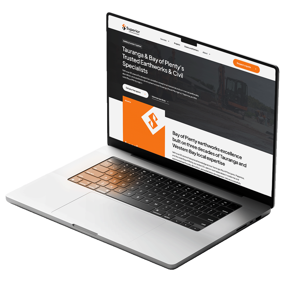 macbook pro with a webflow website shown on the screen with a cloud icon next to the macbook