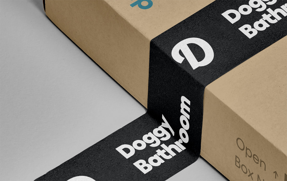 Dog Logo Tape Packaging