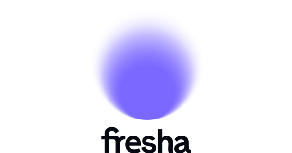 Blue circular icon with adjacent blue rectangle on a black background.