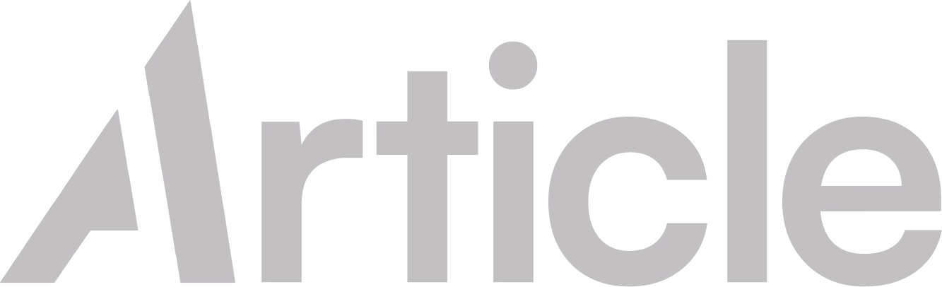 Article logo with stylized A in gray.