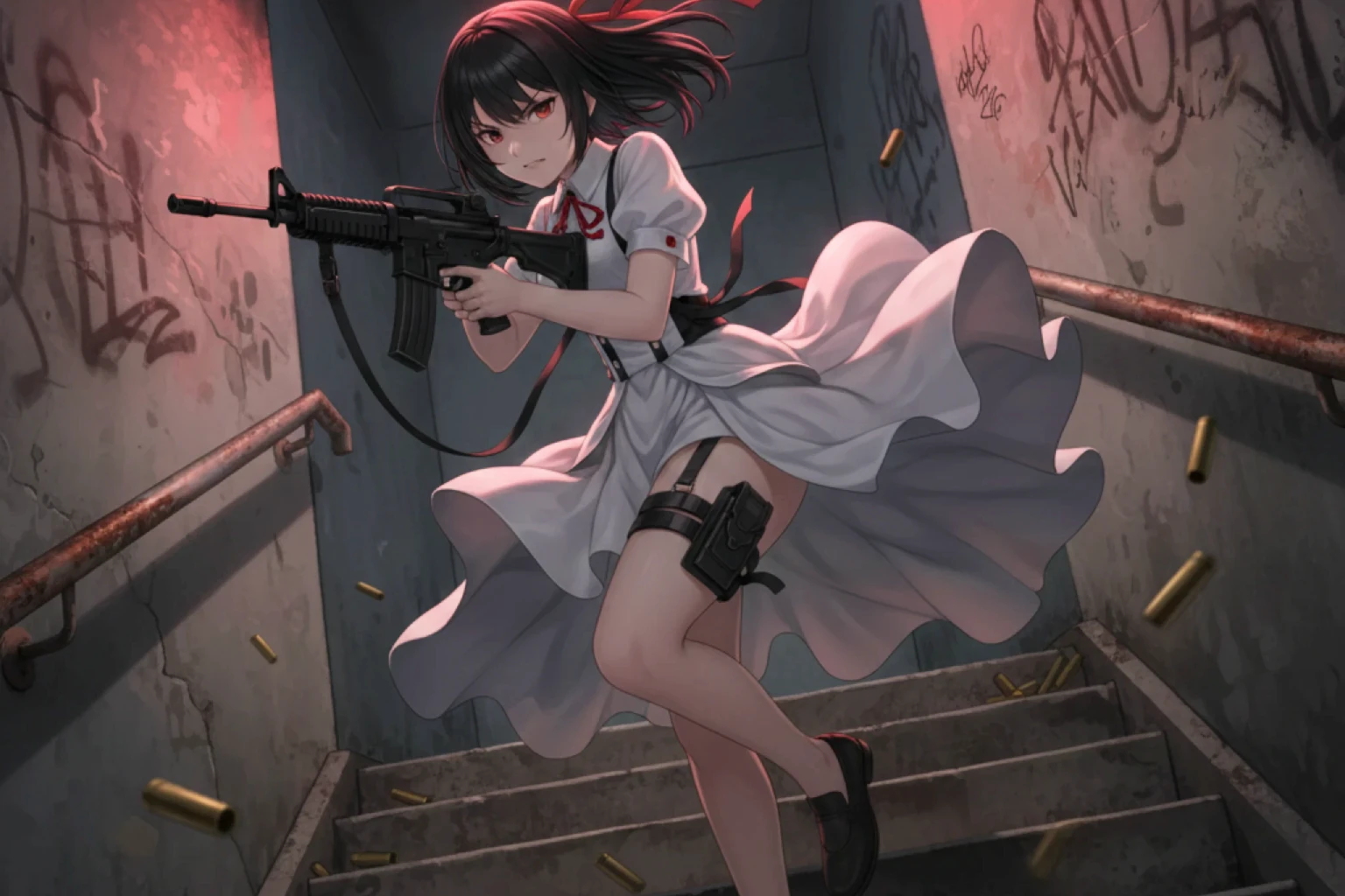 Lina Crossveil is a fierce close-combat survivor whose speed and instincts keep her alive in the infected zones beside her sister Mina.