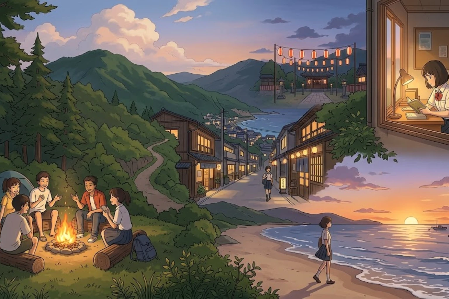 Anime-inspired slice of life stories about friendship, nostalgia, and everyday life.