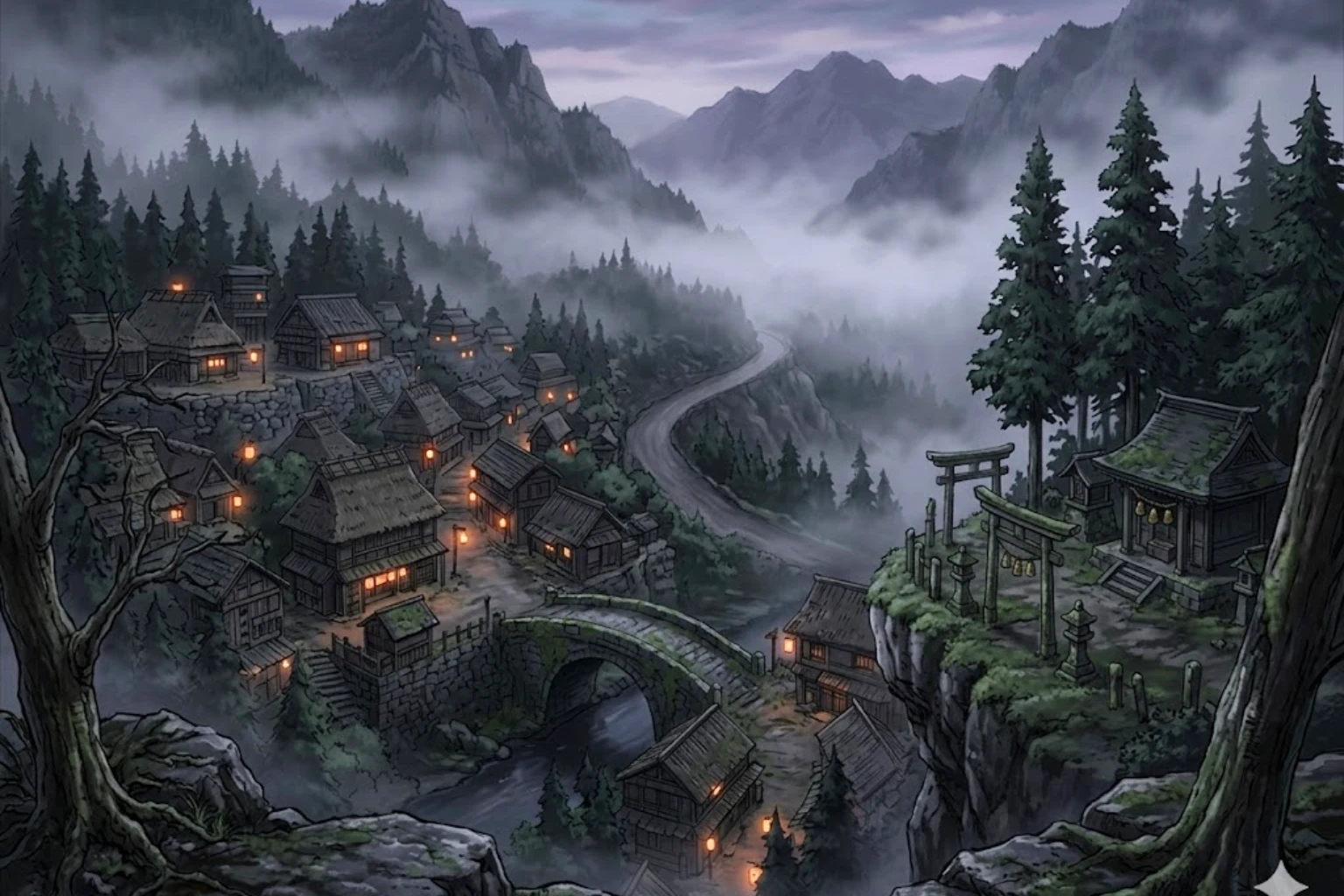 Discover The Black Roads Tales, a gothic fantasy story series following Kaito Nozomi through forgotten villages, folklore-inspired mysteries, atmospheric worldbuilding, and ancient roads.