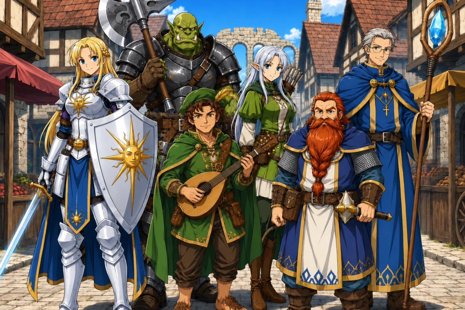 Explore The Ballad of the First Party, an anime RPG fantasy adventure about a forgotten party, old dungeons, road legends, and the truth behind heroic songs.