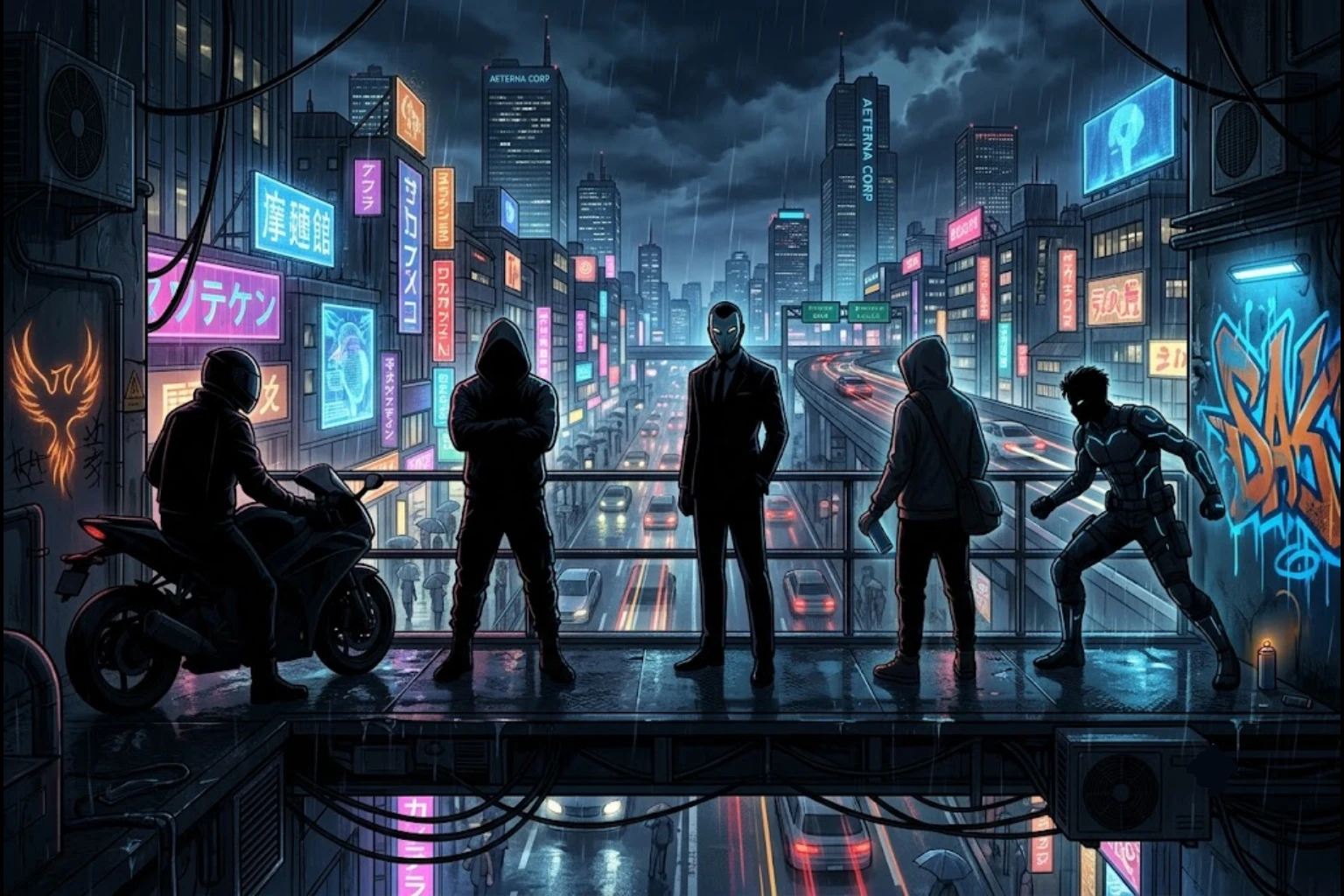 Explore The Guardians, an anime urban fantasy anthology about vigilantes, city protectors, hidden conflicts, and heroes who guard the streets from the shadows.