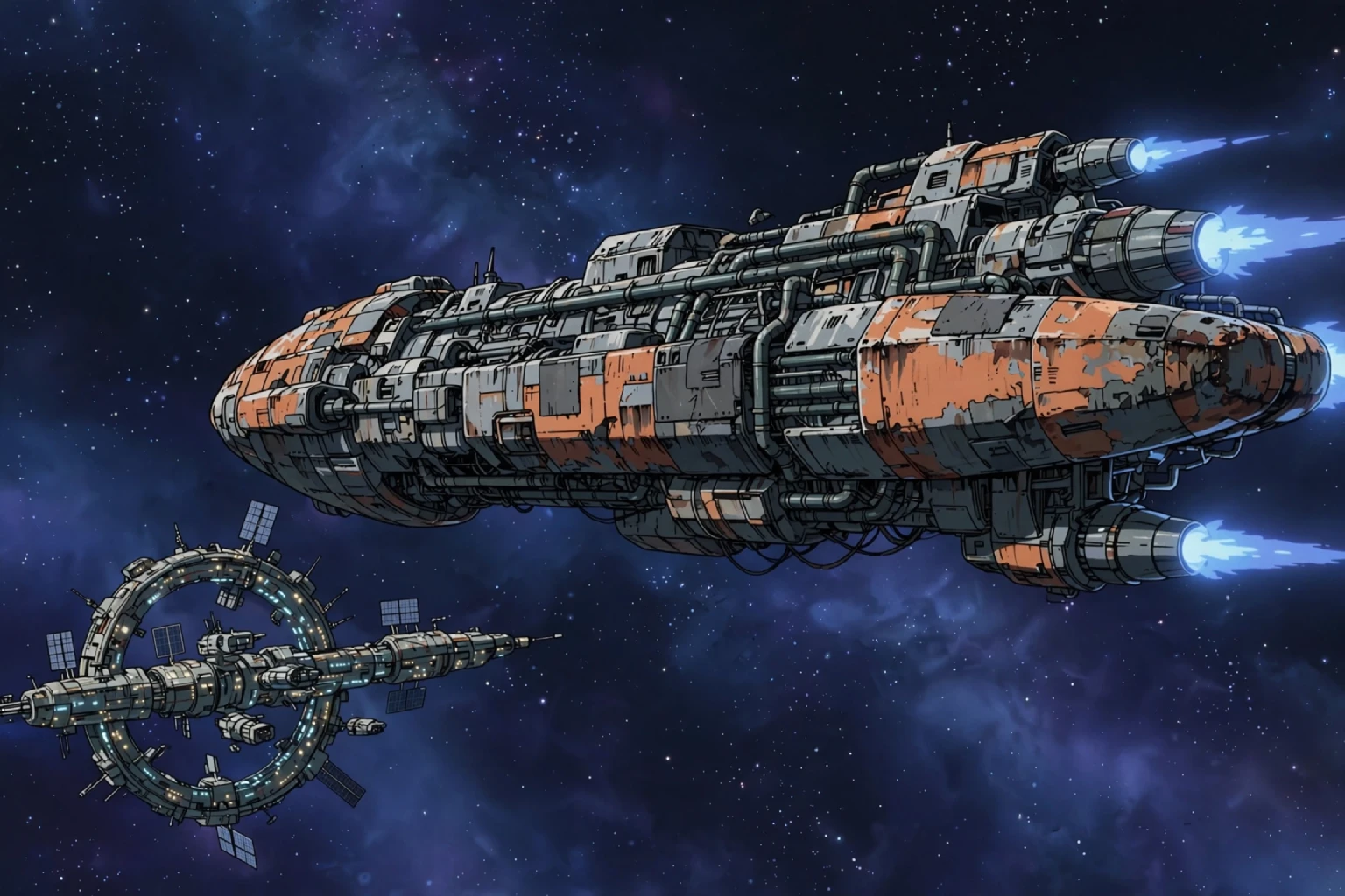 A broke space salvage crew discovers a lost route to Eden and becomes the target of a corporation that controls the galaxy’s air, water, and food.