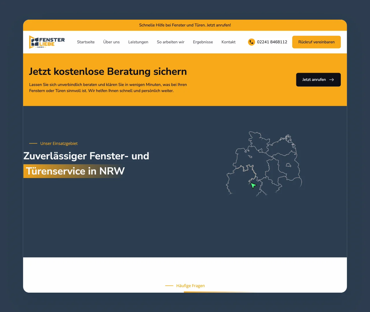 Startseite von FensterLiebe: Vom ersten Fensterproblem zum passenden Kontakt.