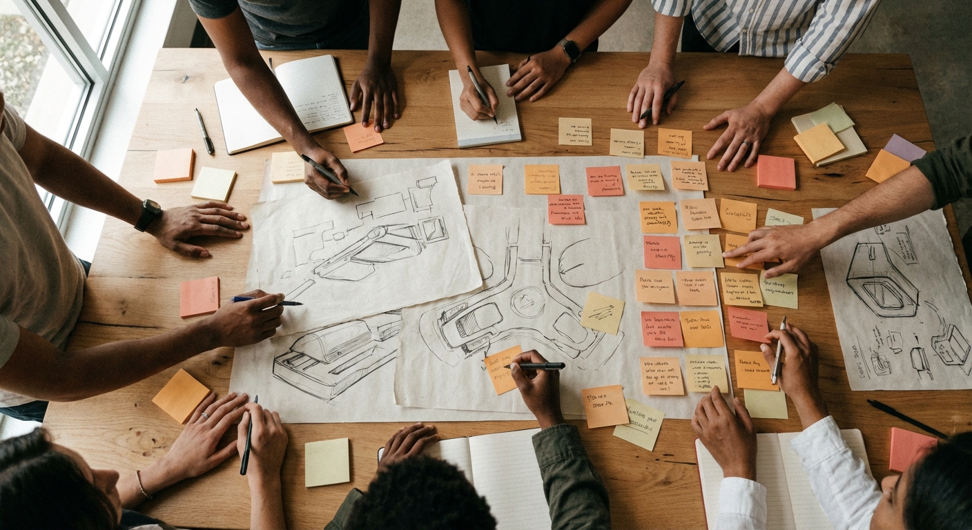 Diverse collaborators co-creating together