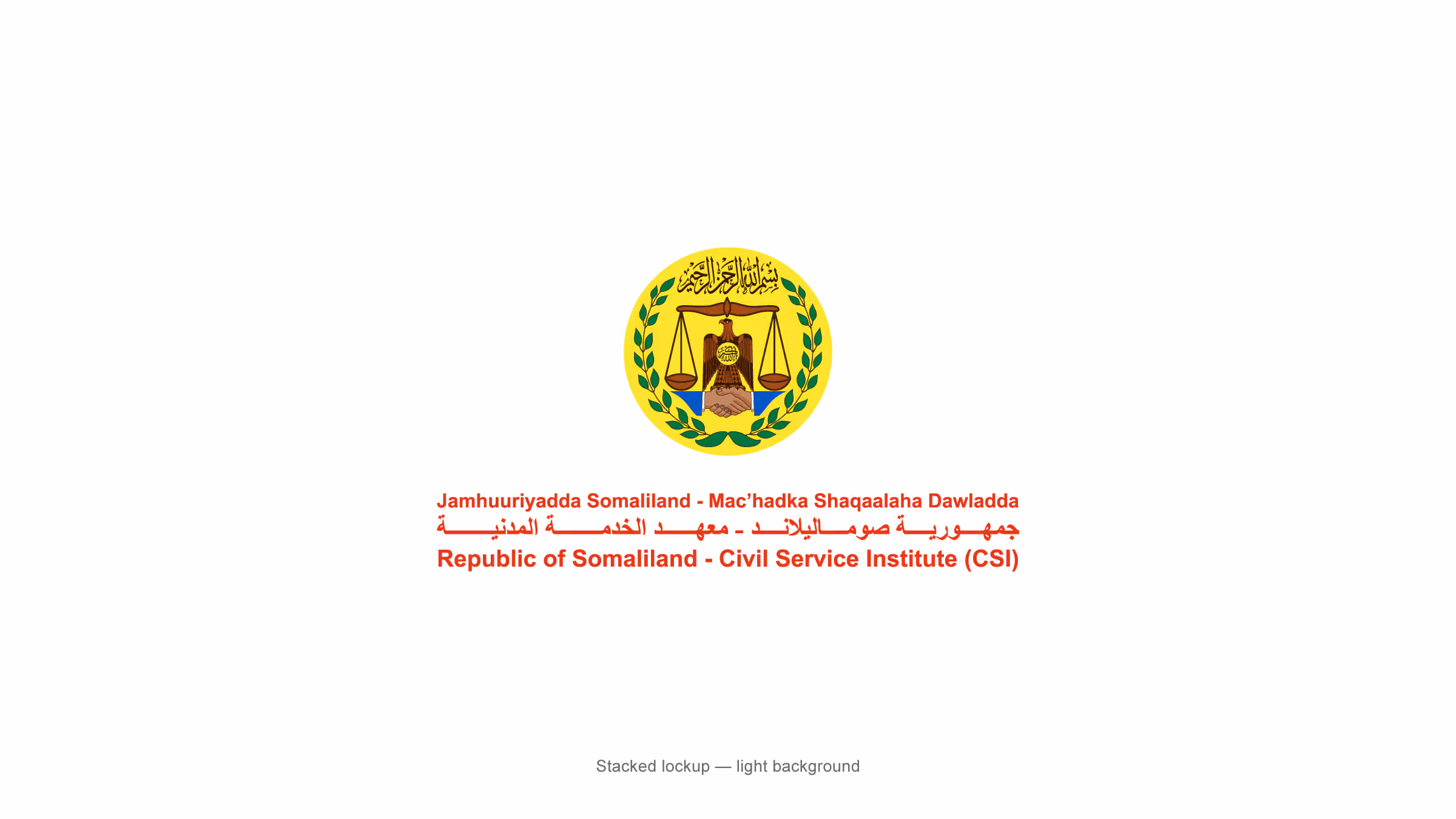 Civil Service Institute stacked lockup shown on a light background