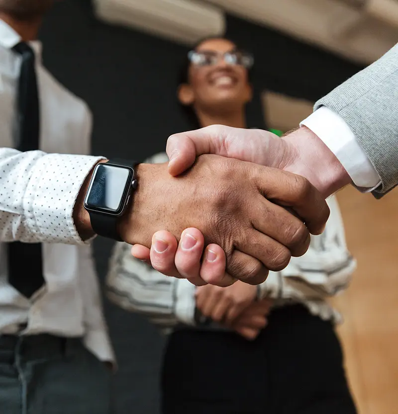 two professionals shaking hands