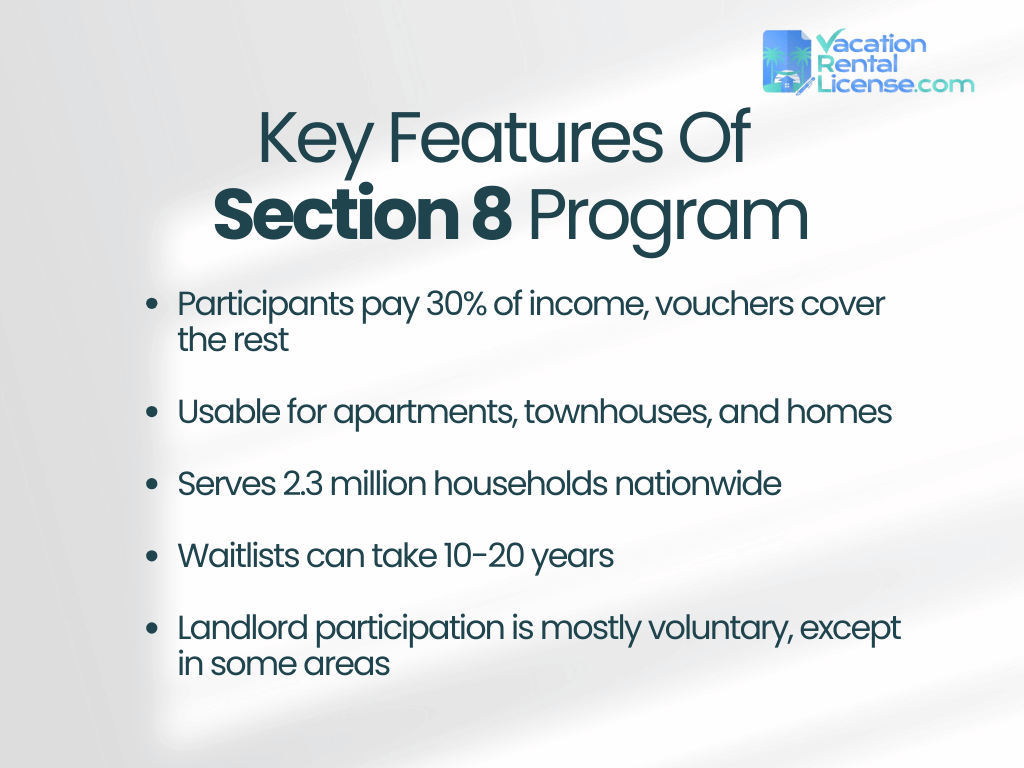 Key features of the Section 8 