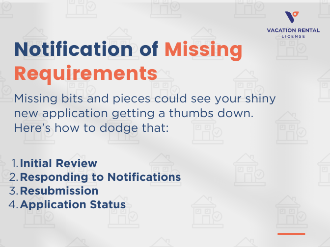 Notification of Missing Requirements