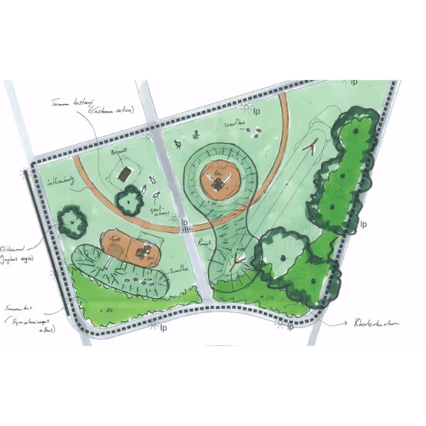 Een ontwerp van een schoolplein
