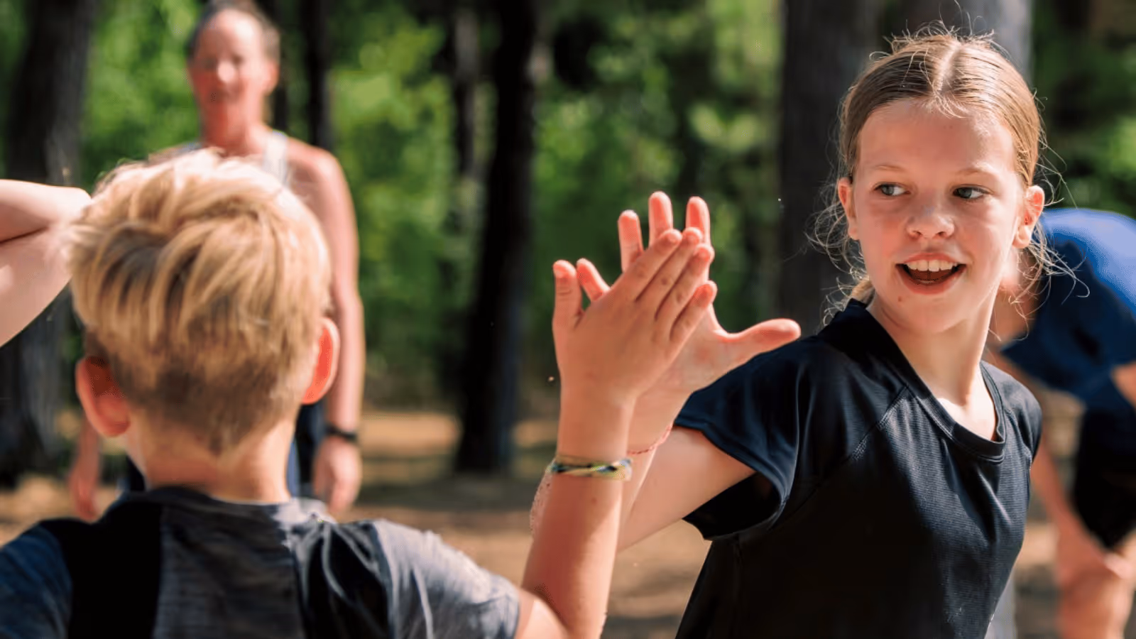 High five tijdens het sporten