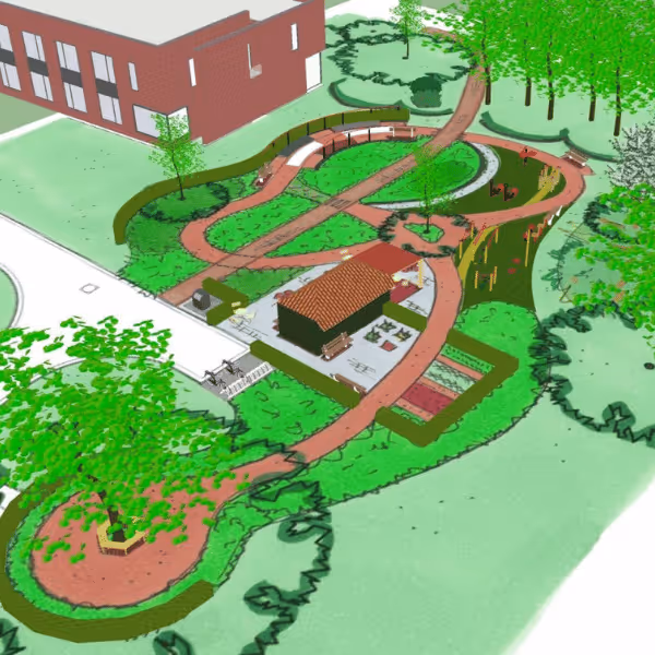 We maken een ontwerp van een beweeg- en beleeftuin