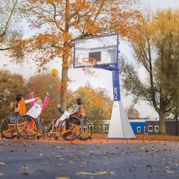 3x3 basketball is ook toegankelijk voor mensen in een rolstoel