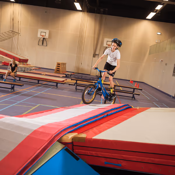 BMX in de sportaccommodatie