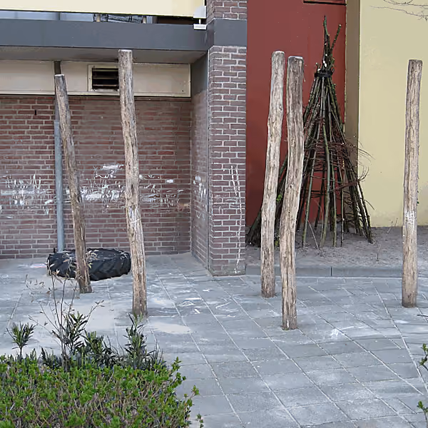 Slalompalen schoolplein