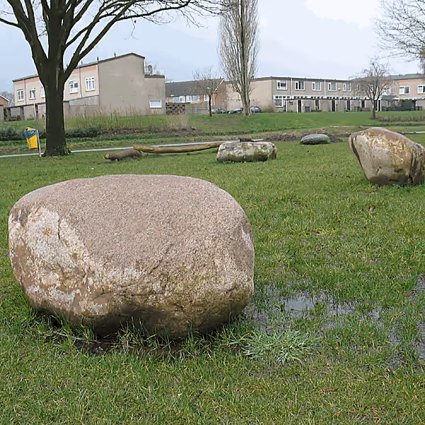 Zwerfkeien in natuurlijke omgeving