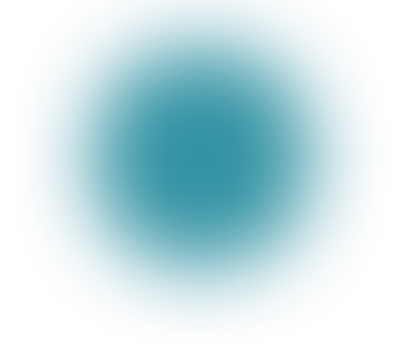 Abstract teal-colored rounded blob shape with soft edges on a white background.