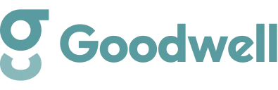 Goodwell company logo with stylized lowercase 'g' and the word Goodwell.