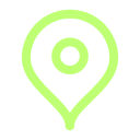 Green map location pin icon with a central circle.