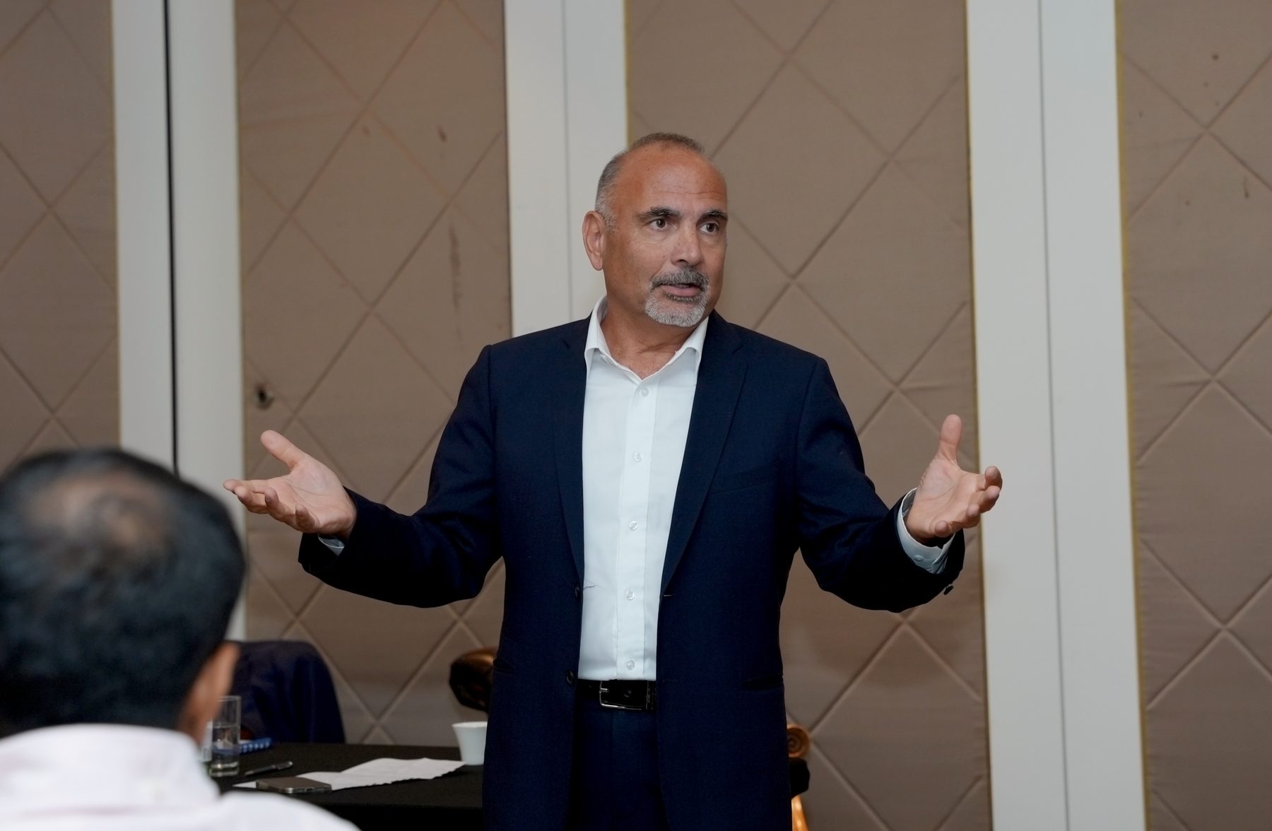 Dr. Elie Daher speaking