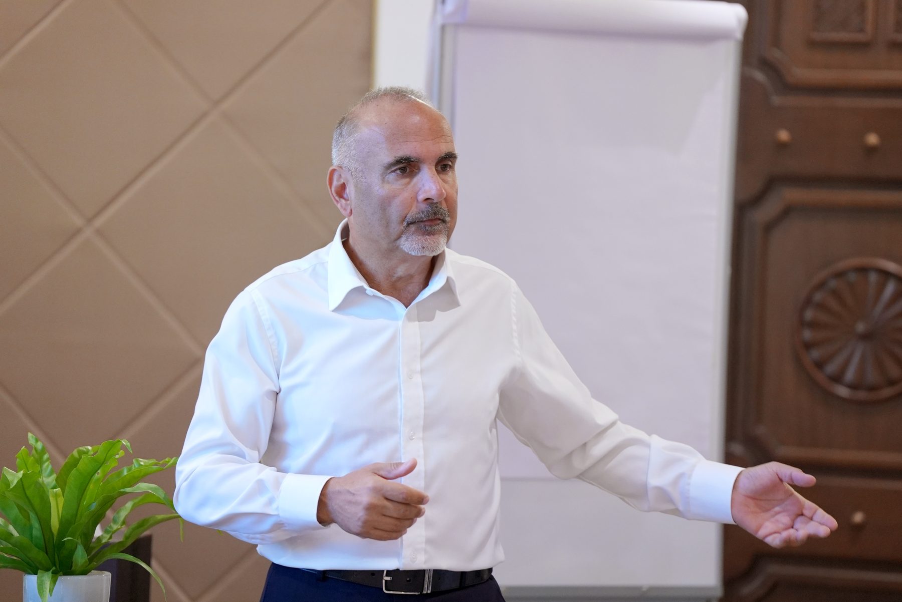Dr. Elie Daher speaking