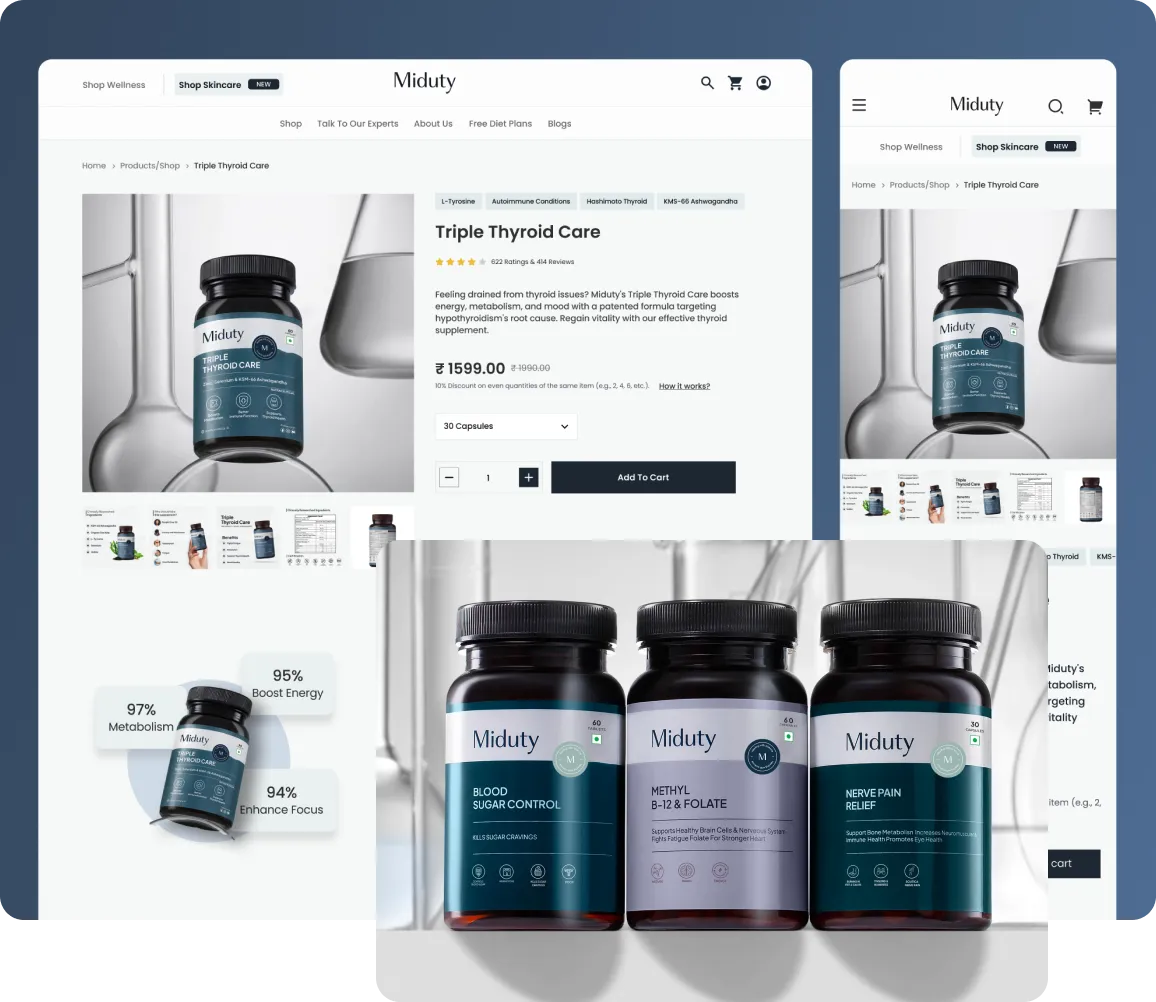 Miduty case study - Miduty web development and UI design by Suplex Design Dubai