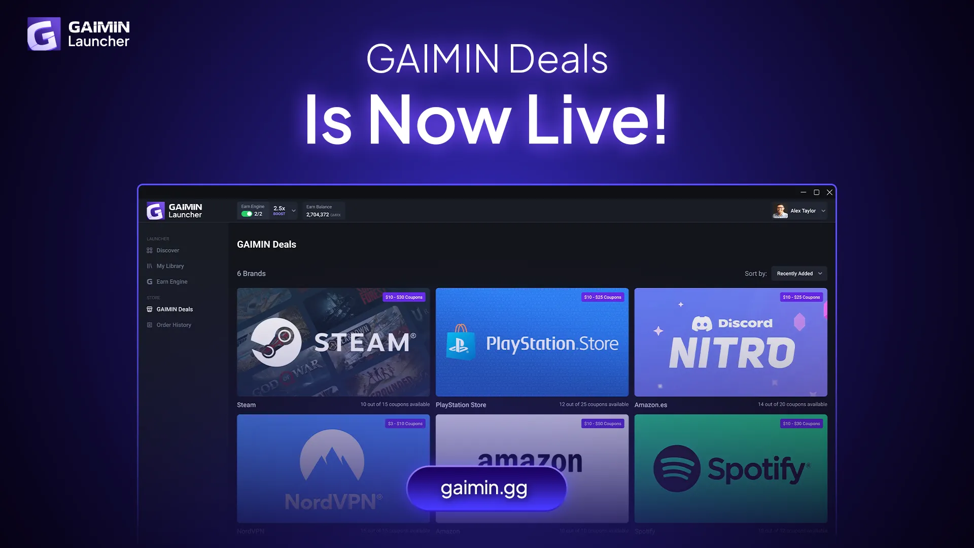 GAIMIN Deals in now Live