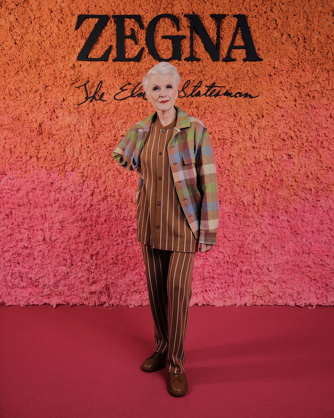 Maye Musk for Zegna